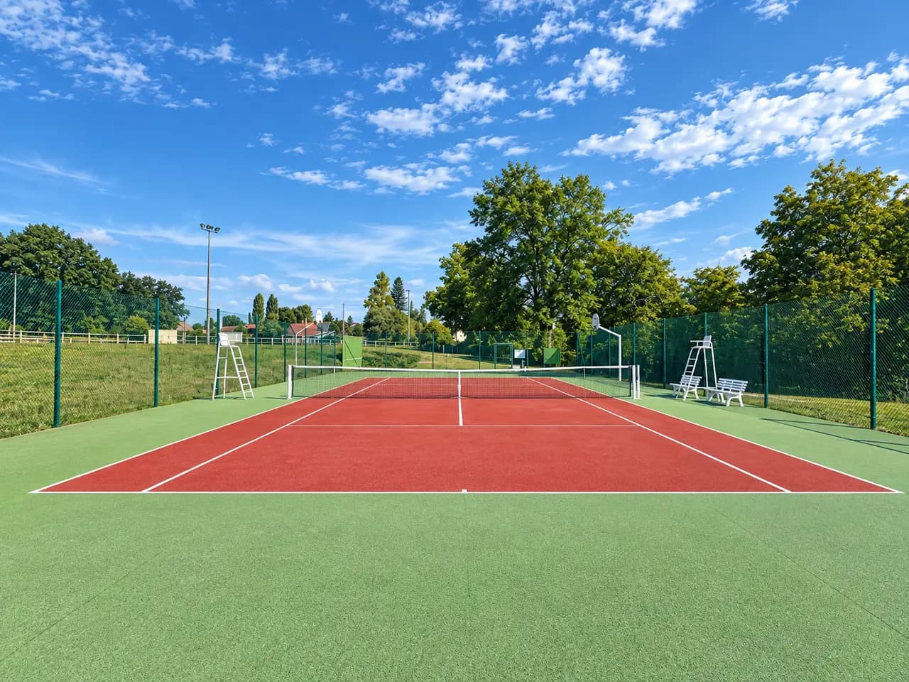 Le court de Gizeux (la photo de la fête du tennis sera publiée après accord de droit à l’image)