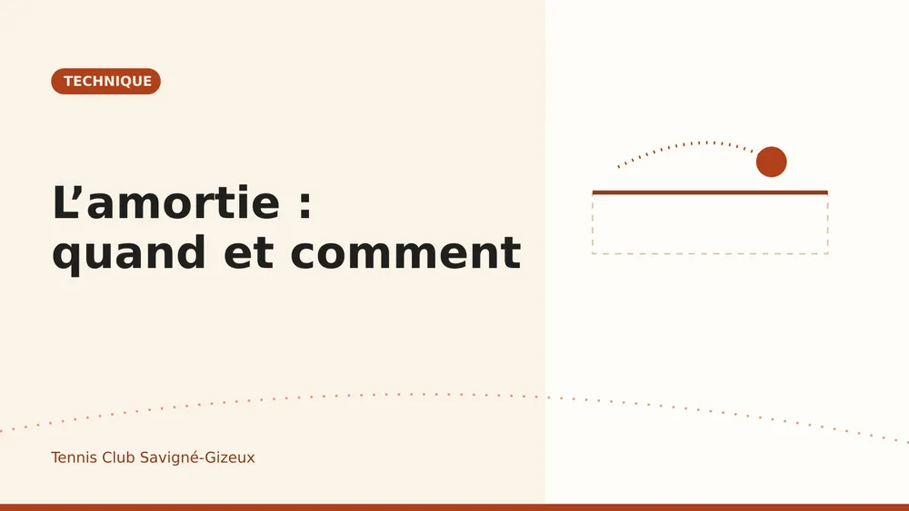 Un joueur exécute une amortie