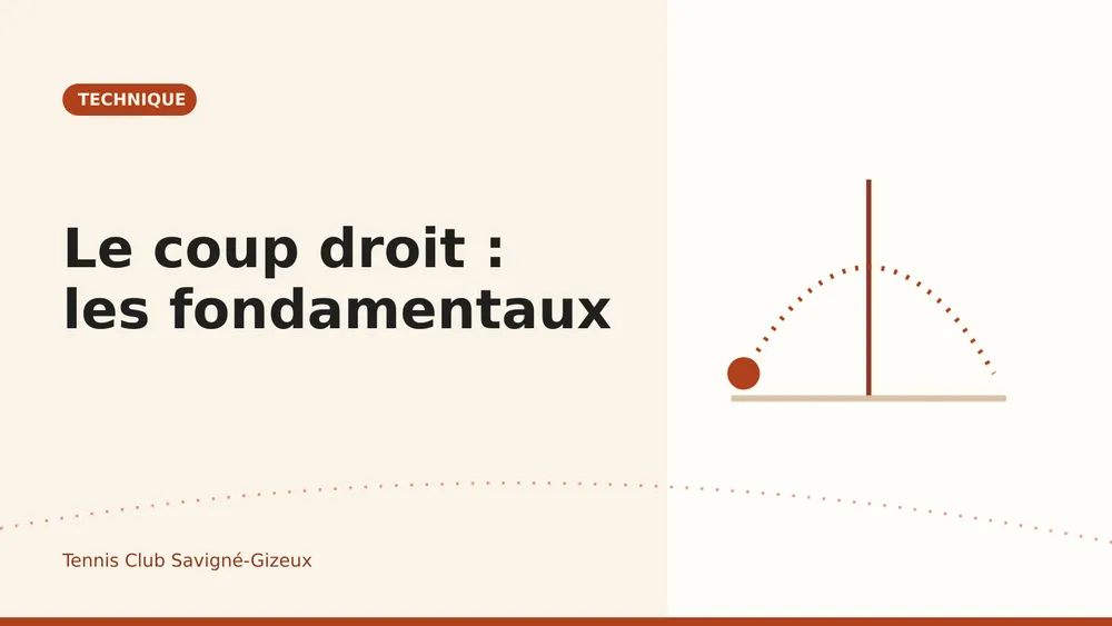 Un joueur frappe un coup droit